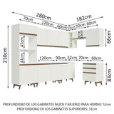 Combo completo de Cocina Esquinera Madesa Reims 462cm BB 02