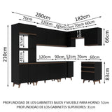 Combo completo de Cocina Esquinera Madesa Reims 462cm NN 02