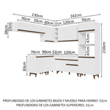 Combo completo de Cocina Esquinera Madesa Reims 472cm BB 01