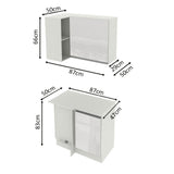 Combo de rincón Madesa Smart 100% MDF 2 Puertas y Nicho Puertas Blanco Brillante