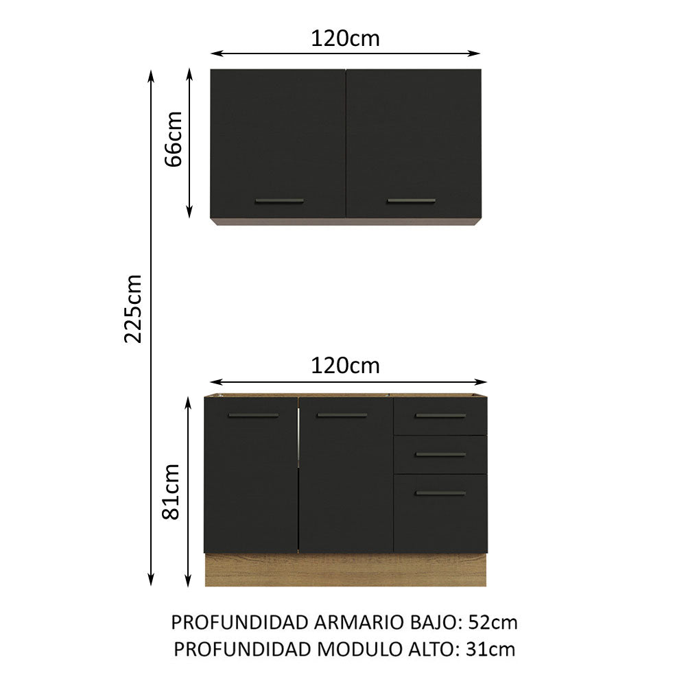 Combo de Cocina Madesa Agata 120cm MN 01