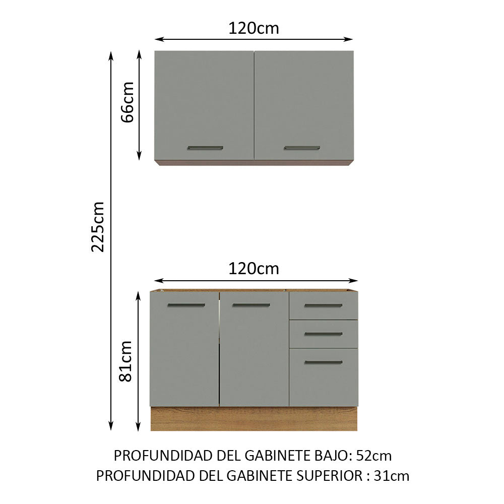 Combo de Cocina Madesa Agata 120cm MG 01