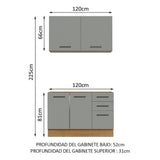 Combo de Cocina Madesa Agata 120cm MG 01