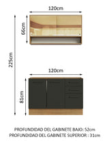 Combo de Cocina Madesa Agata 120cm MN 02