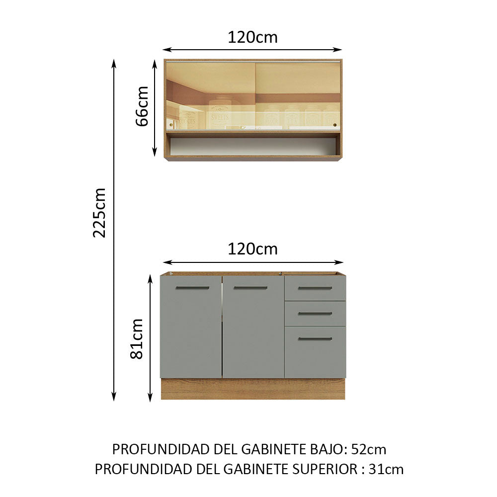 Combo de Cocina Madesa Agata 120cm MG