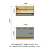 Combo de Cocina Madesa Agata 120cm MG