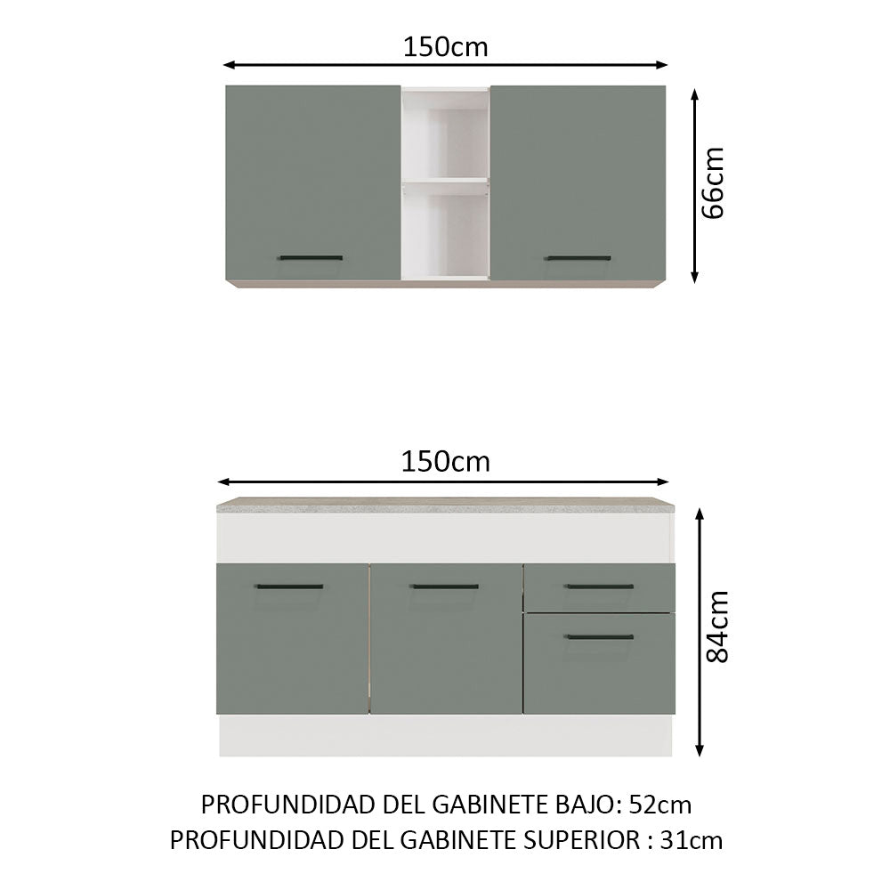 Combo de Cocina Madesa Agata 150cm BG 01