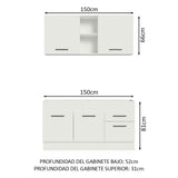 Combo de Cocina 150cm Agata Madesa 02