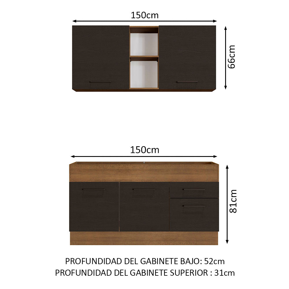 Combo de Cocina Madesa Agata 150cm MN 02