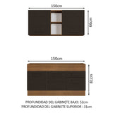 Combo de Cocina Madesa Agata 150cm MN 02