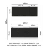 Combo de Cocina Madesa Agata 180cm BN 01