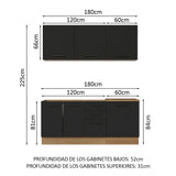 Combo de Cocina Madesa Agata 180cm MN 01