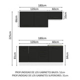 Combo de Cocina Madesa Agata 180cm BN 03