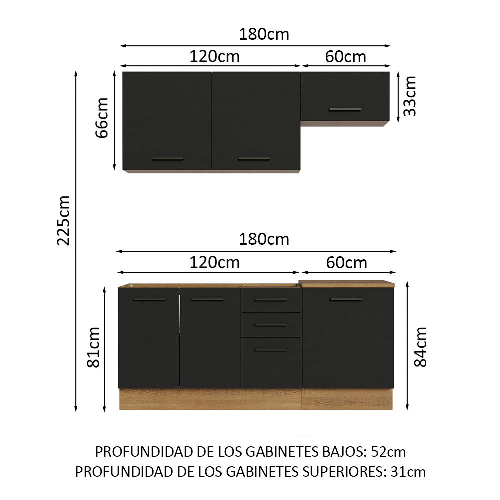 Combo de Cocina Madesa Agata 180cm MN 03