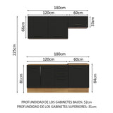 Combo de Cocina Madesa Agata 180cm MN 03