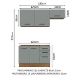 Combo de Cocina Madesa Agata 180cm MG 09