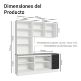 Combo completo de Cocina con Cristalero Madesa Agata BN 01