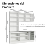Combo completo de Cocina con Cristalero Madesa Agata BB 01