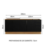 Combo de Cocina Madesa Agata 200cm MN 01