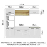 Combo completo de Cocina 270cm Agata Madesa 03