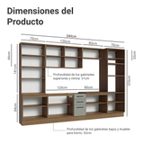 Combo completo de Cocina Madesa Agata 340cm MG 01