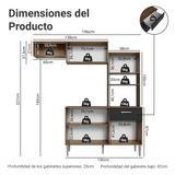 Cocina Compacta 196 cm Aura Marrón/Negro 01