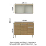 Combo de Cocina Emilly 105cm Gabinete y bajo mesada Madesa 01