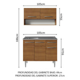 Combo de Cocina 105cm con Bacha de acero inoxidable MM Emilly Madesa 04 MM