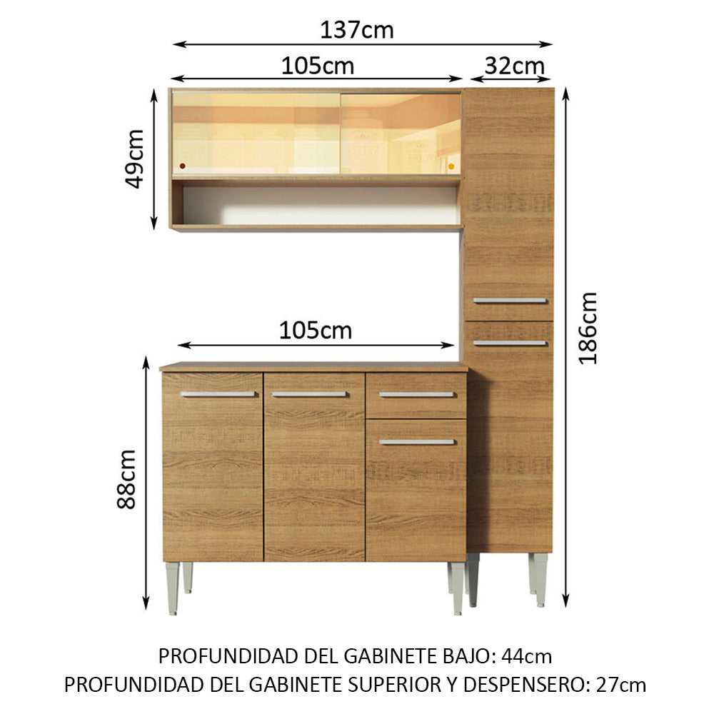Combo de Cocina 137cm Emilly Art Madesa 04