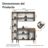 Cocina Compacta 137 cm Emilly Marrón/Gris 011