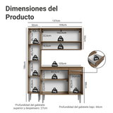 Cocina Compacta 137 cm Emilly Marrón/Gris 012