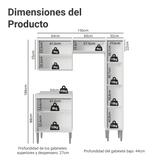 Cocina Compacta 156 cm Emilly Blanco 02