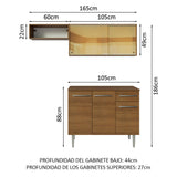Combo de Cocina Madesa Emilly 165cm MM 04