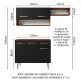 Combo de Cocina Madesa Emilly 165cm MN