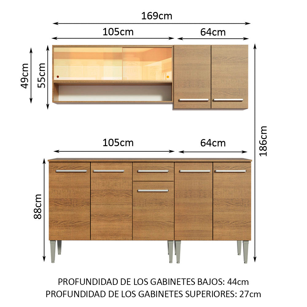 Combo de Cocina 169cm Emilly Dance Madesa 07