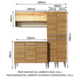 Combo de Cocina 169cm Emilly Winter Madesa 08