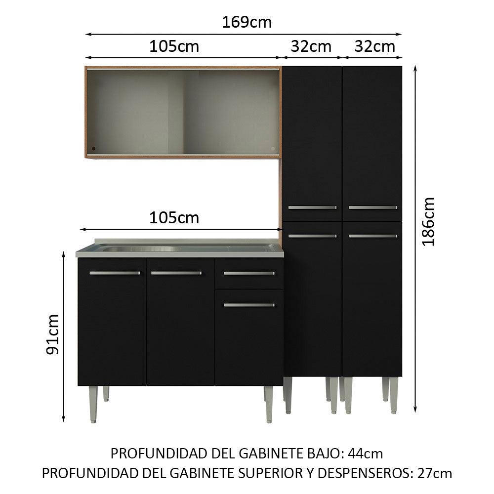 Combo de Cocina Madesa Emilly 169cm MN 11