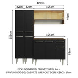 Combo de Cocina Madesa Emilly 169cm MN 13