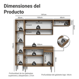 Cocina Compacta 197 cm Emilly Marrón 02