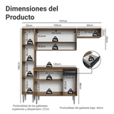 Cocina Compacta 197 cm Emilly Marrón/Negro 02