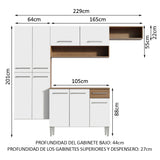 Combo completo de Cocina Emilly Fit Madesa 229cm