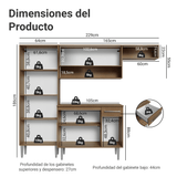 Cocina Compacta 229 cm Emilly Marrón/Negro 016