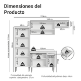 Combo completo de Cocina 229cm Blanco Emilly 18