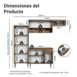 Combo completo de Cocina 229cm Marrón/Gris Emilly 18