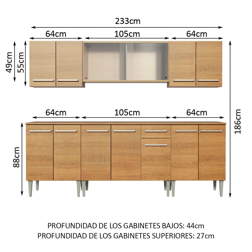 Combo completo de Cocina 233cm Emilly Wind Madesa 02