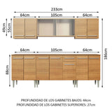 Combo completo de Cocina 233cm Emilly Wind Madesa 02