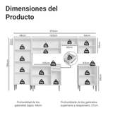 Combo completo de Cocina 293cm Blanco Emilly Madesa 02