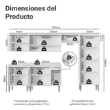 Cocina Compacta 293 cm Emilly Blanco 011