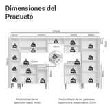 Combo completo de Cocina 325cm Blanco Emilly Madesa 02