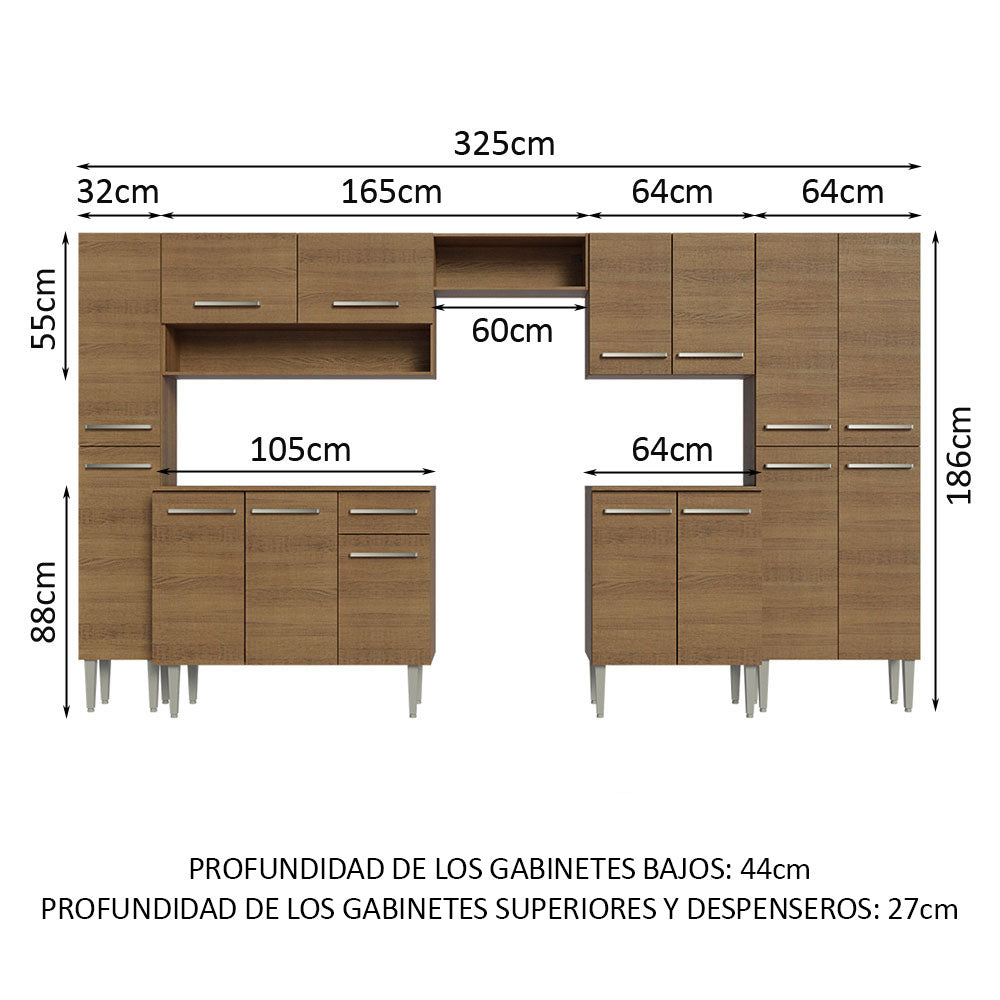 Combo completo de Cocina Madesa Emilly 325cm MM 02